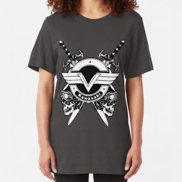 Kawasaki Vulcan skulls & swords Slim Fit T-Shirt