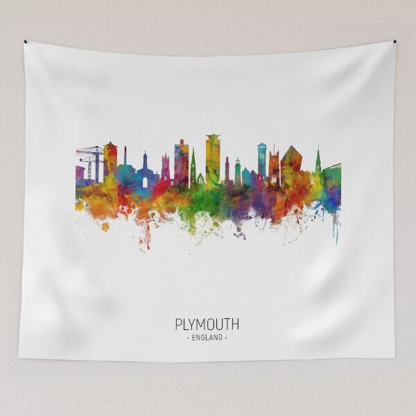 Item preview, Plymouth England Skyline designed and sold by ArtPrints.