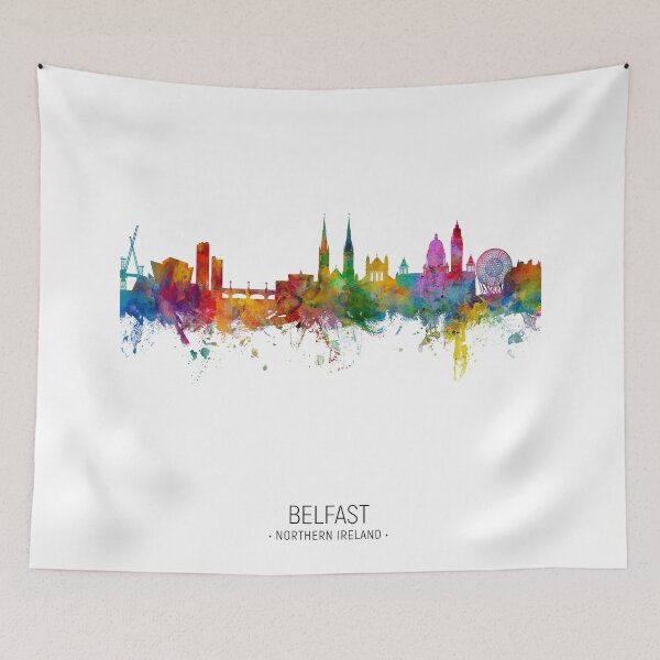 Item preview, Belfast Northern Ireland Skyline designed and sold by ArtPrints.