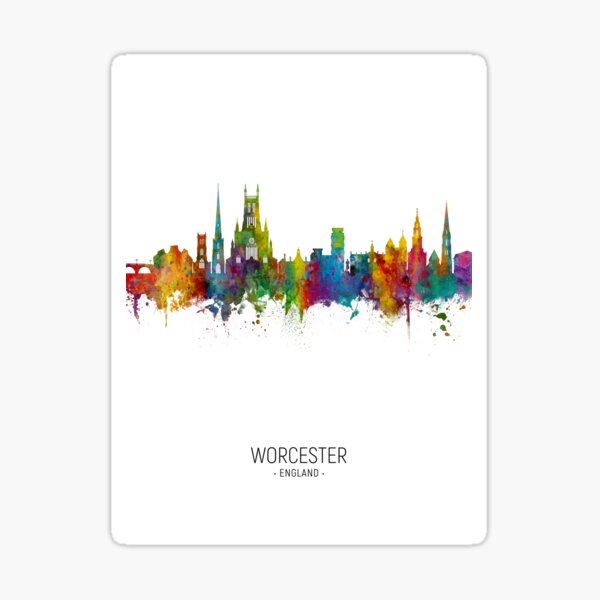 Item preview, Worcester England Skyline designed and sold by ArtPrints.