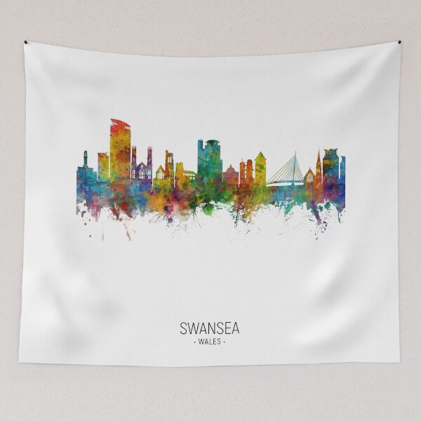 Item preview, Swansea Wales Skyline designed and sold by ArtPrints.