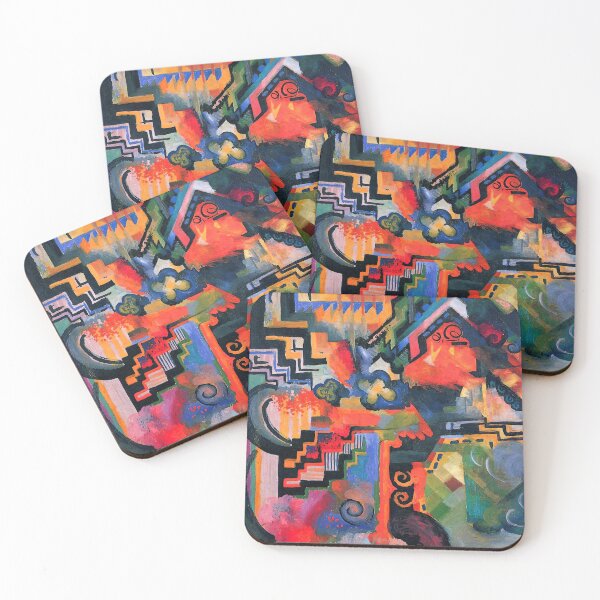 Item preview, August Macke - Colored Composition Hommage to Johann Sebastian Bach designed and sold by ArtExpression.