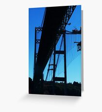 Old bridge New bridge Greeting Card