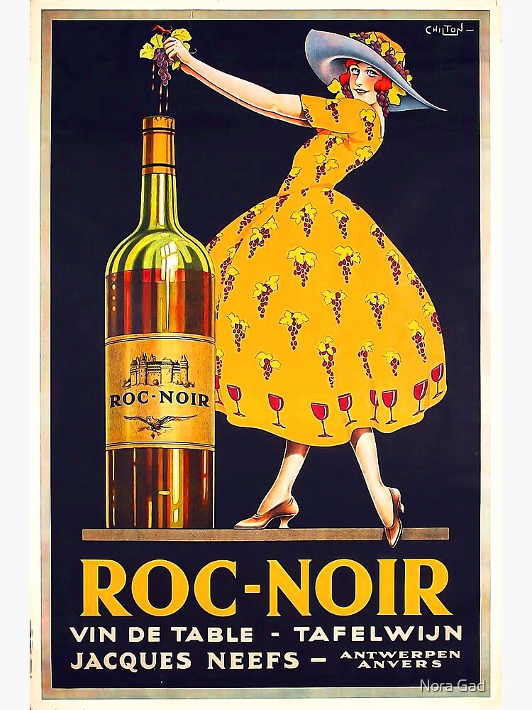 Vintage Wine Advertisement Poster by NoraMohammed