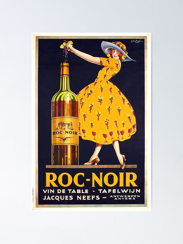 Vintage Wine Advertisement Poster Poster By Noramohammed Redbubble