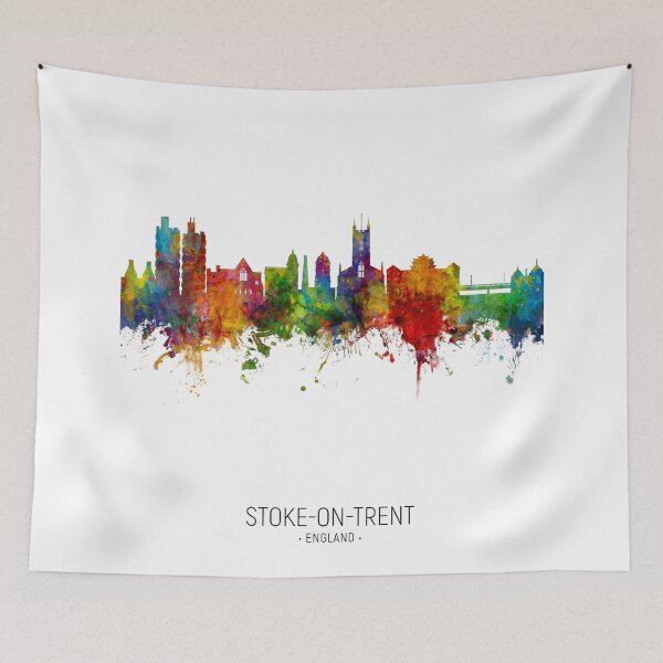 Item preview, Stoke-on-Trent England Skyline designed and sold by ArtPrints.