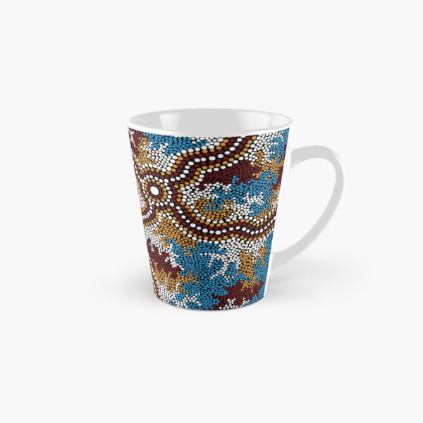 Aboriginal Art Authentic - Wetland Dreaming - 100% Authentic Direct from Artist Tall Mug