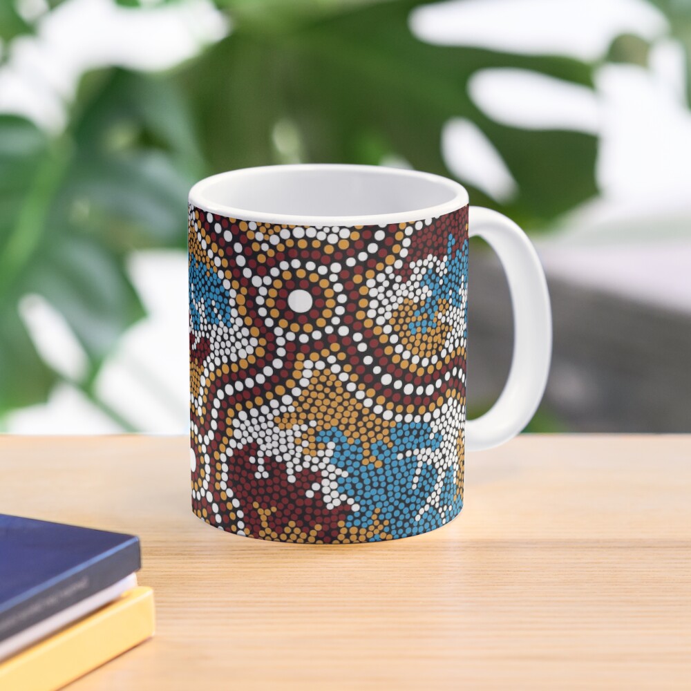 Aboriginal Art Authentic Wetland Dreaming Coffee Mug For Sale By   Ur,mug Lifestyle,square,1000x1000.u2 