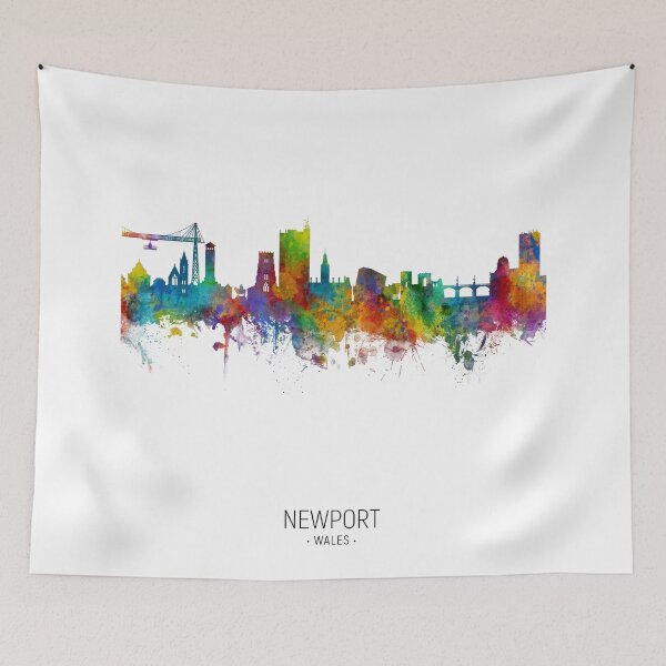 Artikelvorschau, Newport Wales Skyline entworfen und verkauft von ArtPrints.