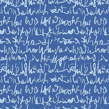 Artwork thumbnail, Handwritten Cursive Script Seamless Pattern by Limolida