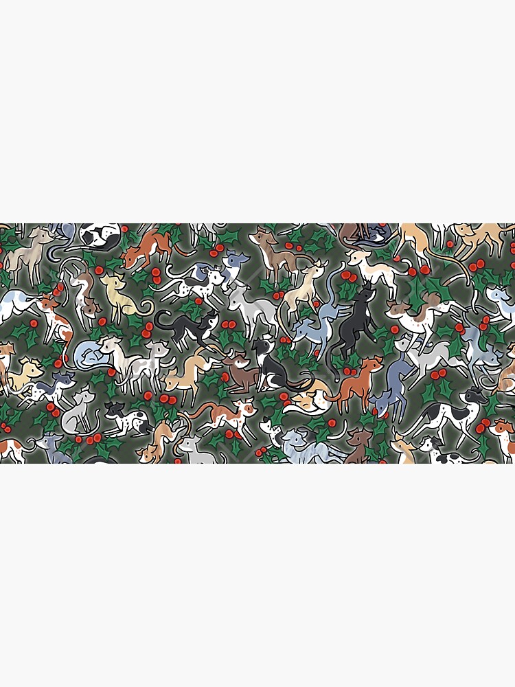 Green Holly Hounds by elspethrose