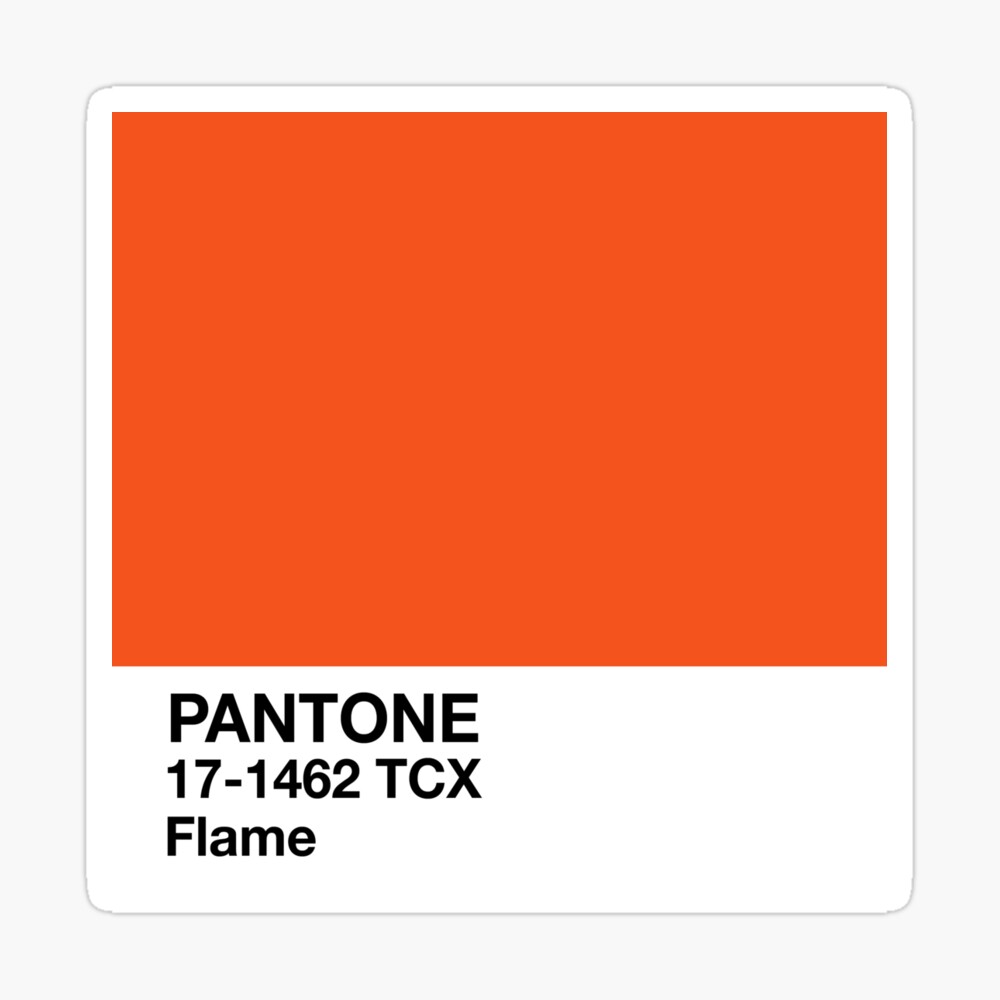 PANTONE / Flame Postcard for Sale by Jaz Designs