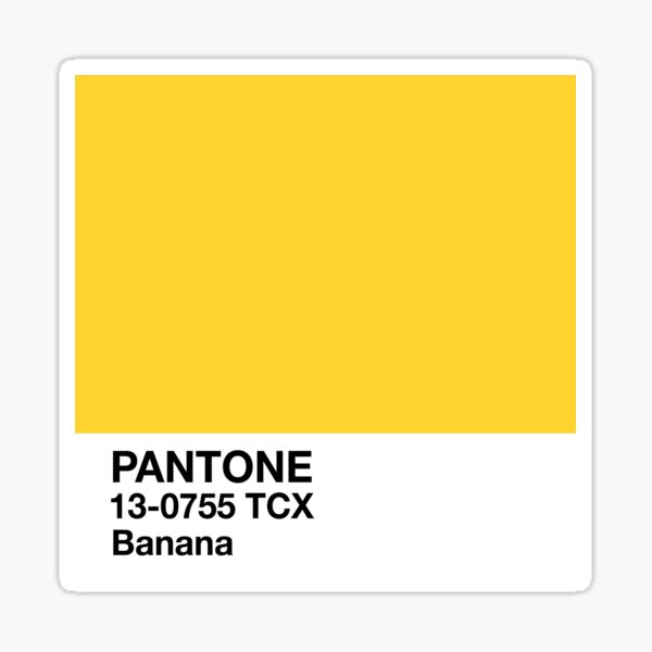 "PANTONE / Banana" Sticker by ARRAdesigns Redbubble