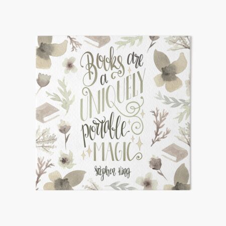 BOOKS ARE A UNIQUELY PORTABLE MAGIC Art Board Print