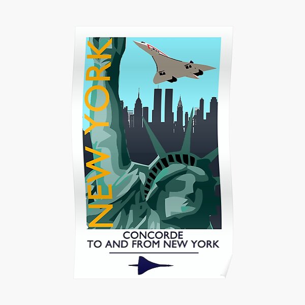 Style vintage concorde new york Poster