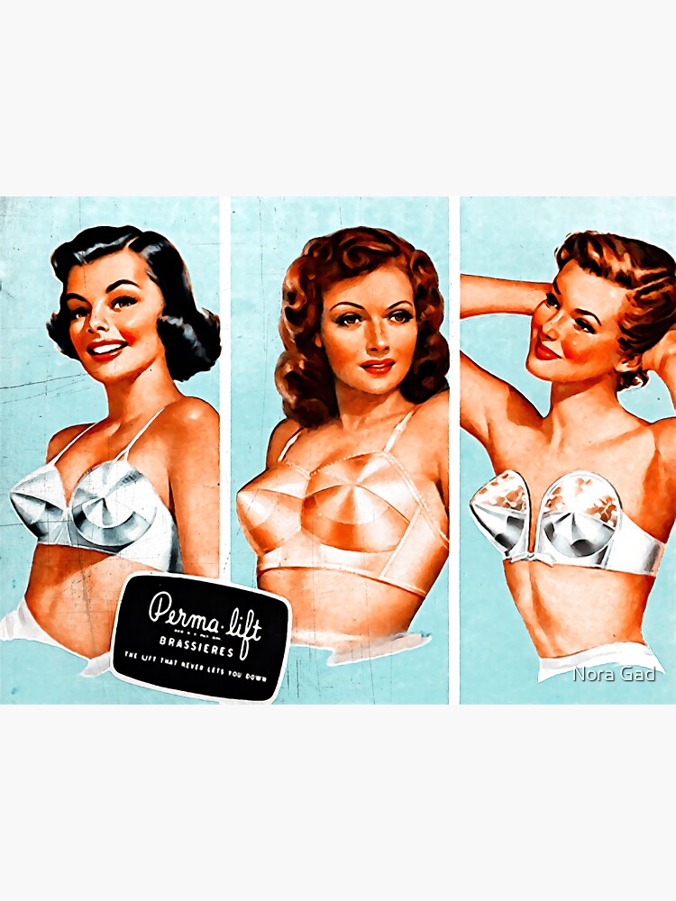Bikini Swimsuit /Vintage Ad Sticker for Sale by Nora Gad