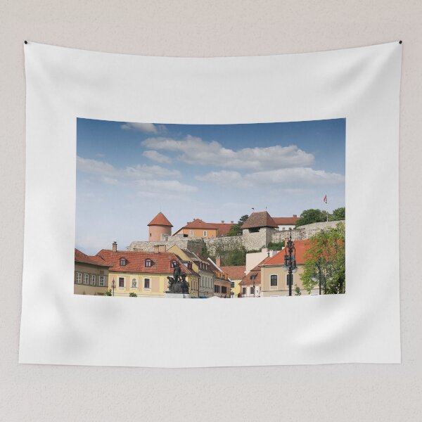 Item preview, Dobo Istvan monument cityscape Eger Hungary designed and sold by goceris.