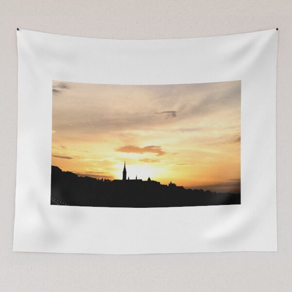 Item preview, Matthias church tower sunset Budapest Hungary designed and sold by goceris.