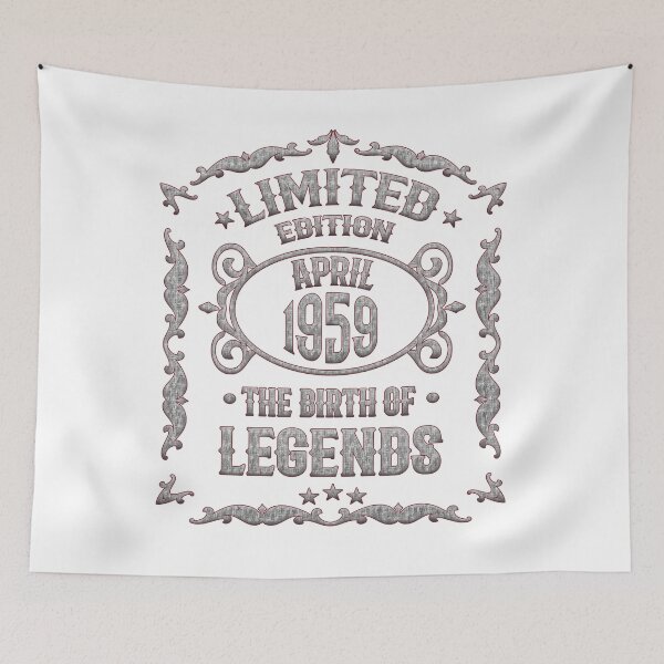 Item preview, Born in April 1959 - Legends 60th Birthday T-Shirt designed and sold by Dubbra.