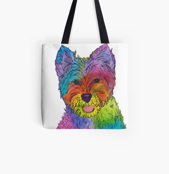 Pop Goes West - Pop Art West Highland Terrier All Over Print Tote Bag