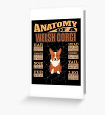 Anatomy Of A Welsh Corgi Cardigan - Funny Welsh Corgi Cardigan Design Grußkarte