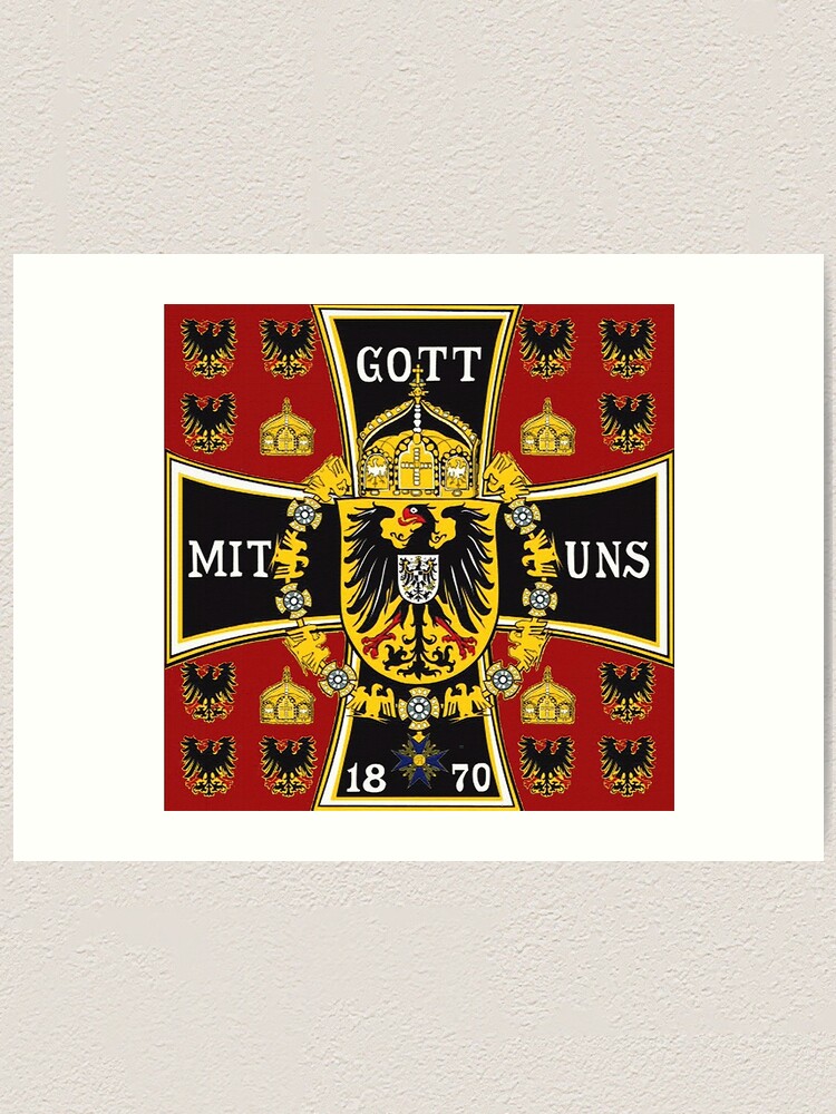 Alternate view of Prussian Battle Flag of 1870 on red Art Print