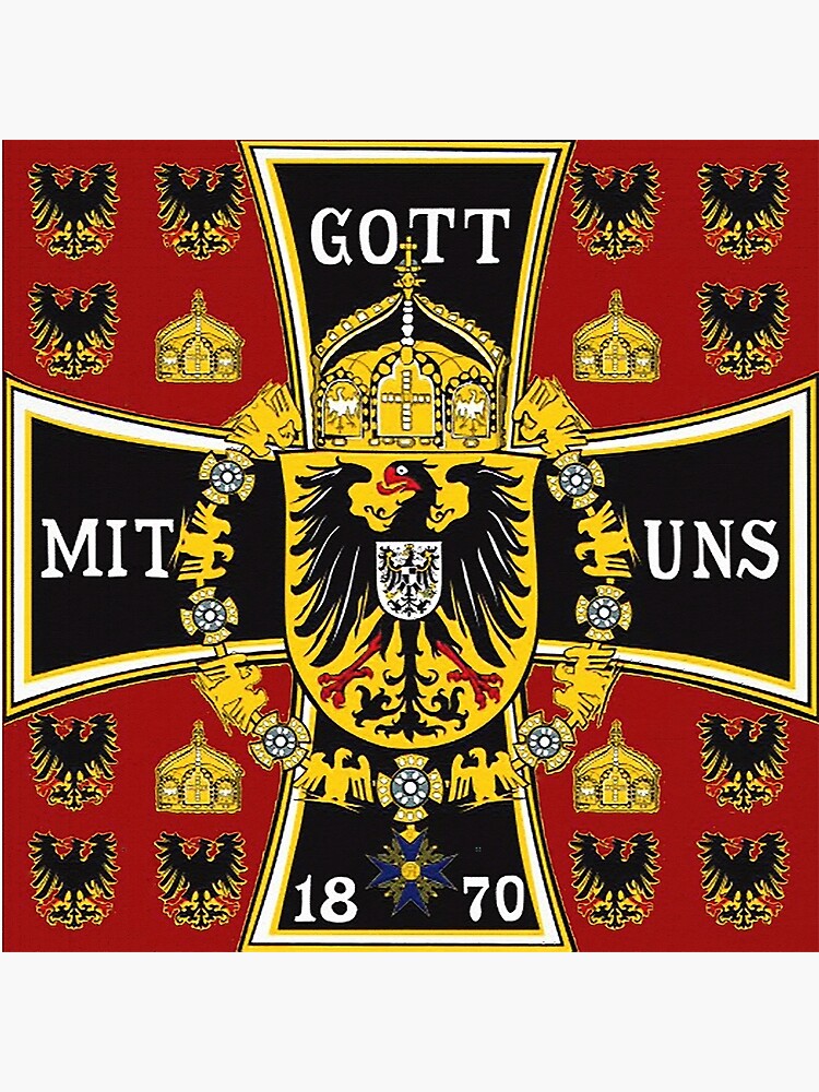 Prussian Battle Flag of 1870 on red by edsimoneit