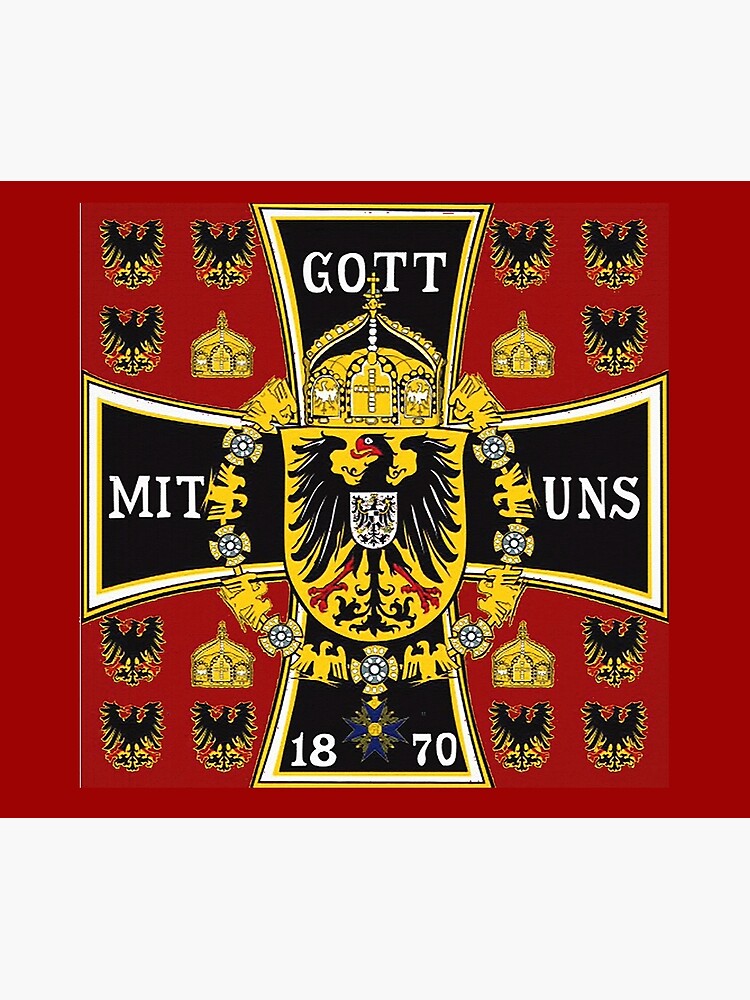 Prussian Battle Flag of 1870 on red by edsimoneit