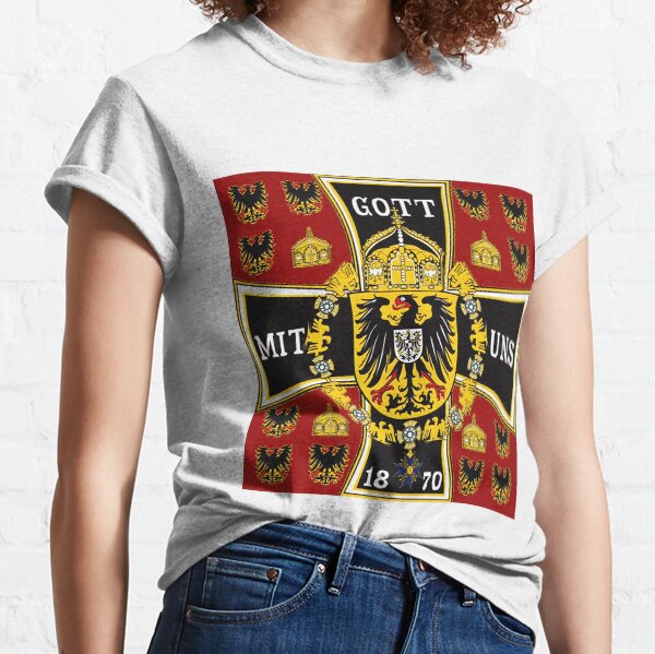 Prussian Battle Flag of 1870 on red Classic T-Shirt