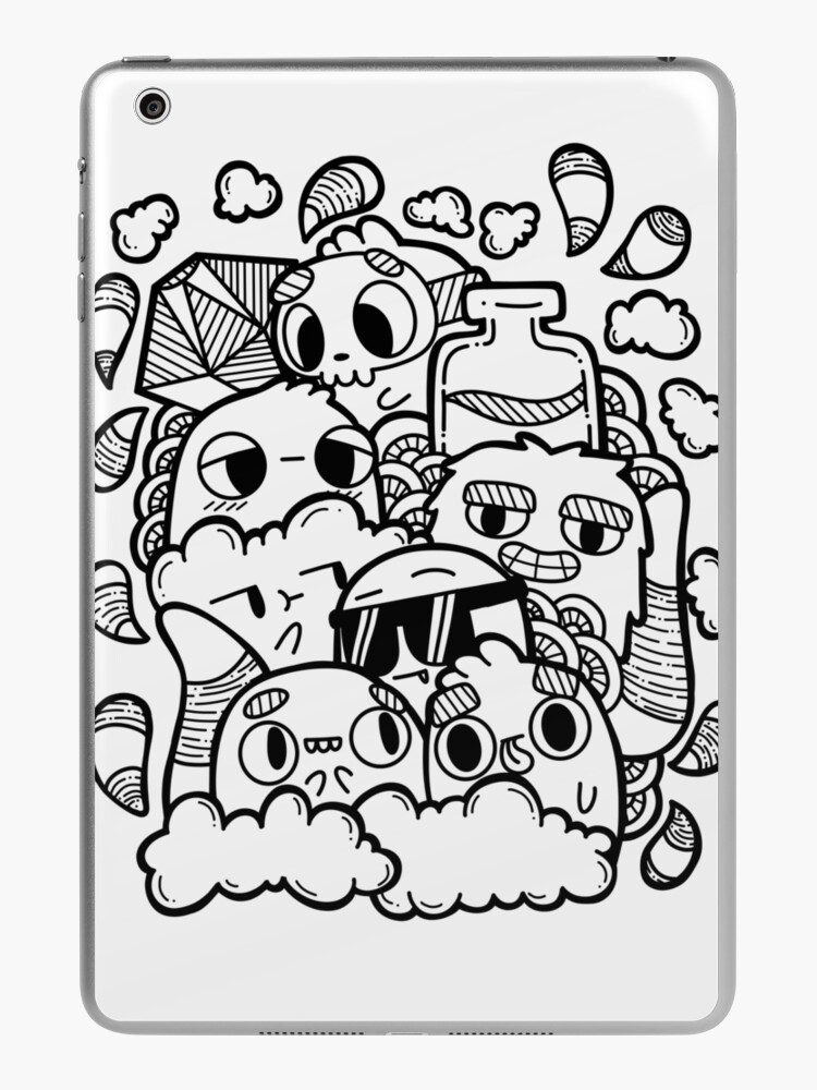 85+ Art Supply Doodles in Black iPad Case & Skin for Sale by thecraftace