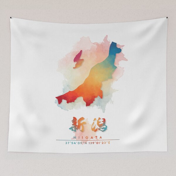 Item preview, Niigata, Japan Watercolor Map Art designed and sold by Takeda-art.