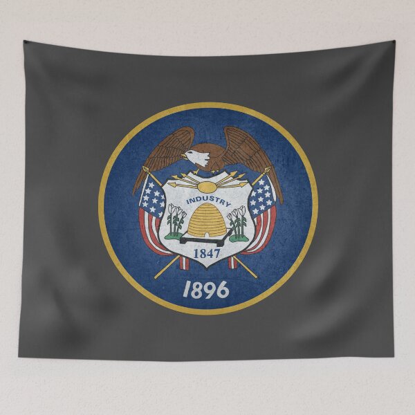 Item preview, Utah State Flag designed and sold by HawkstoneDesign.