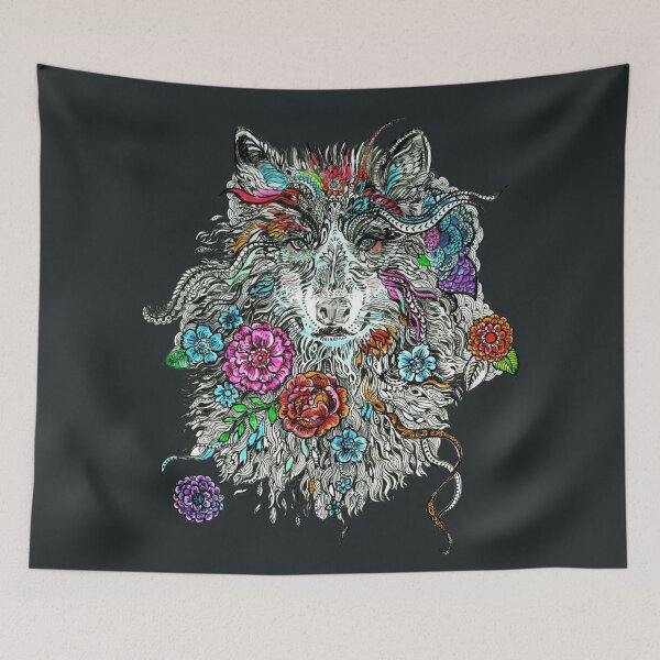 Item preview, Floral Wolf designed and sold by FanitsaArt.