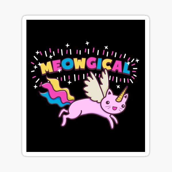 Unicorn Cat | Meowgical Rainbow Sticker