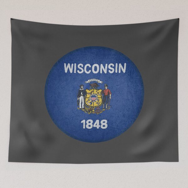 Item preview, Wisconsin State Flag designed and sold by HawkstoneDesign.