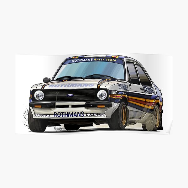 Ford Escort Mk2 Rothmans Rally Team Poster