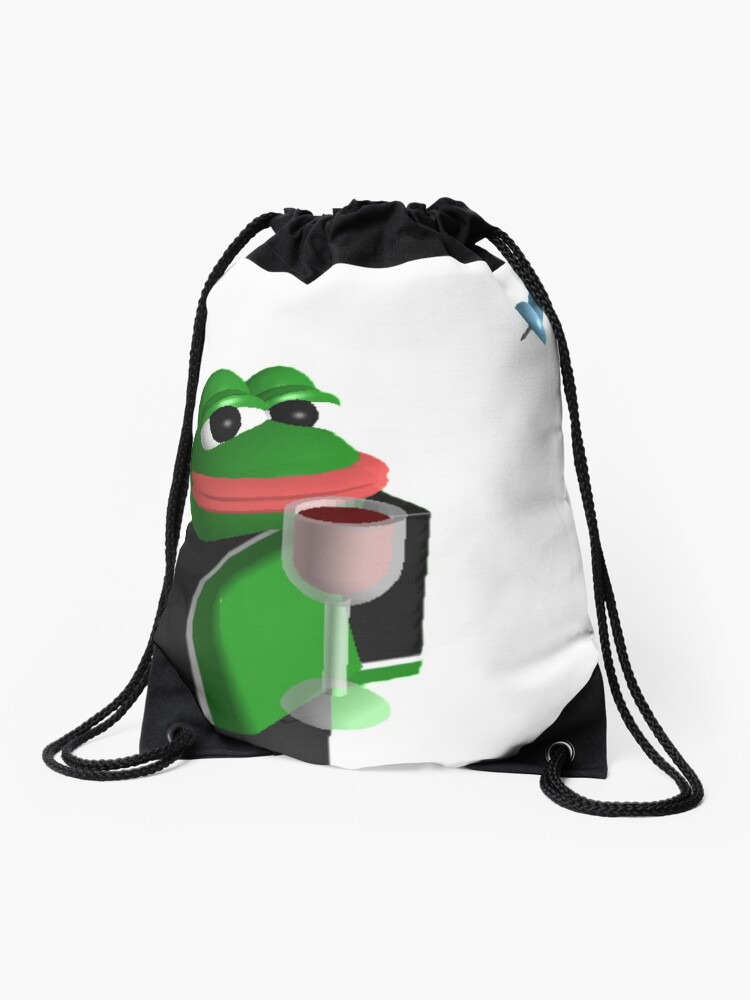 Pepe Roblox Meme Drawstring Bag By Boomerusa Redbubble - pepe frog hat roblox