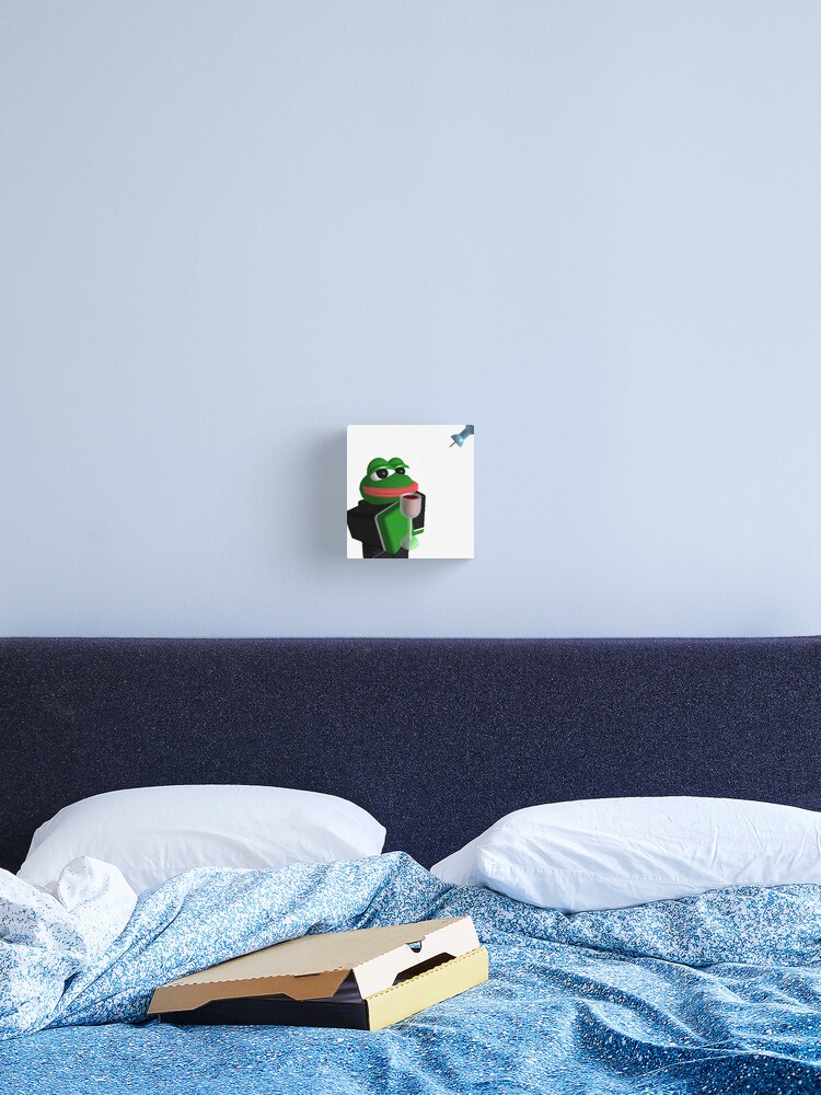 Pepe Roblox Meme Canvas Print By Boomerusa Redbubble - pepe pepe roblox