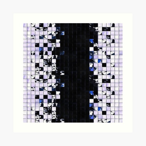 Impression artistique « Motif mosaïque en céramique en mosaïque carré ...