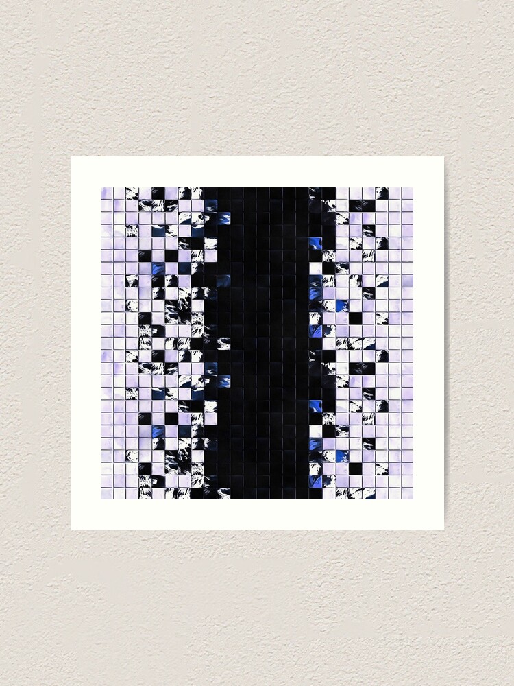 Impression artistique « Motif mosaïque en céramique en mosaïque carré ...