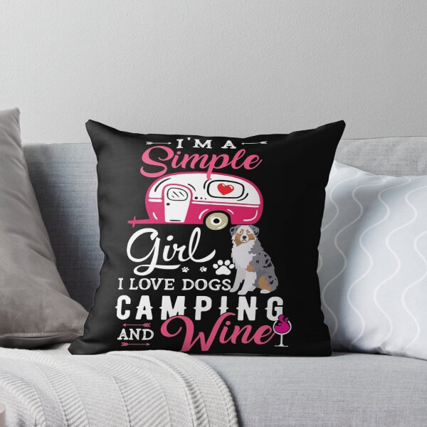 Item preview, Australian Shepherd Dog T-Shirt Simple Girl Camping Dog Lover Gift designed and sold by tncgifts.