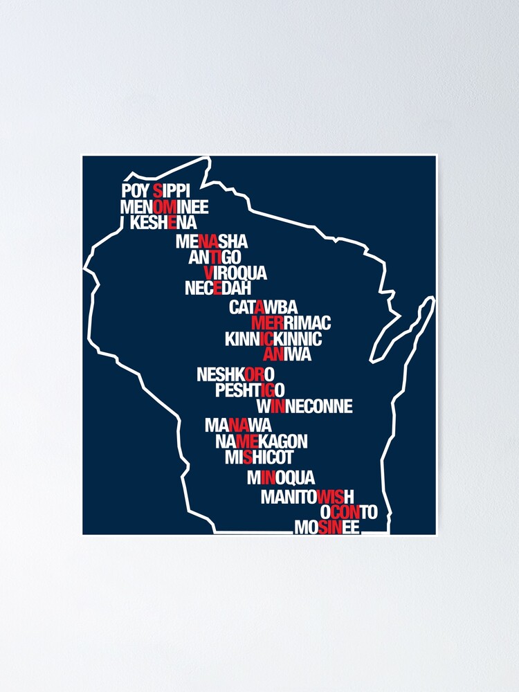 some-native-american-origin-names-in-wisconsin-poster-by