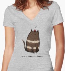Black Forest Câteau Women's Fitted V-Neck T-Shirt