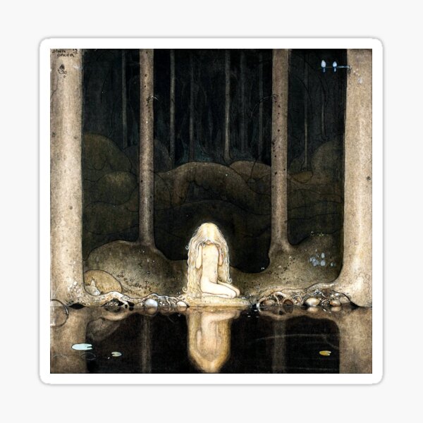 Item preview, Leap the Elk and Little Princess Cottongrass - John Bauer designed and sold by forgottenbeauty.