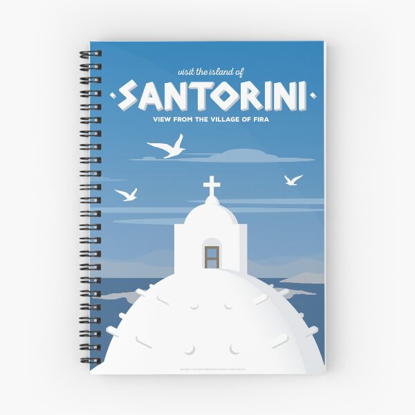 Item preview, View from Fira, Santorini (GR) designed and sold by fnk-creative.