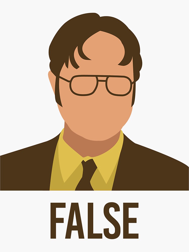 Dwight Schrute “False” Vinyl Sticker - Official The Office