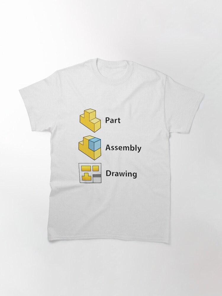 Alternate view of 3D Cad/Cam/Cae Solid Works | White Version Classic T-Shirt