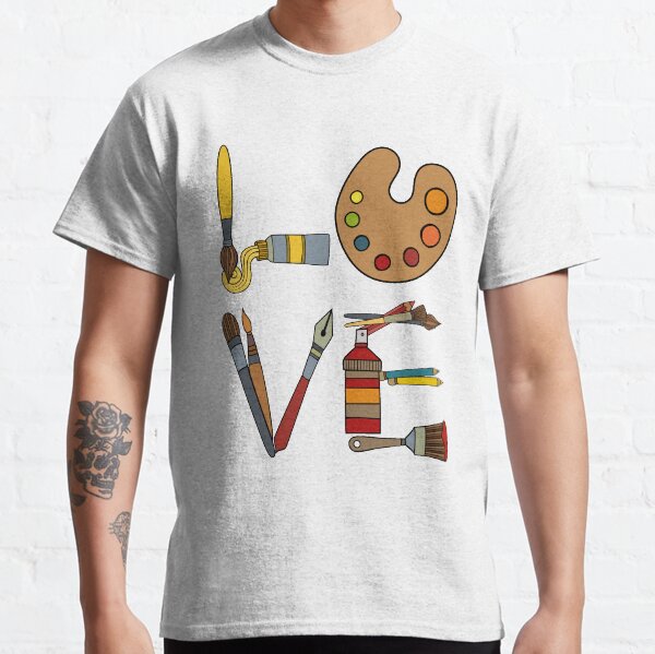 Love - Art Tools Artist Collage Classic T-Shirt