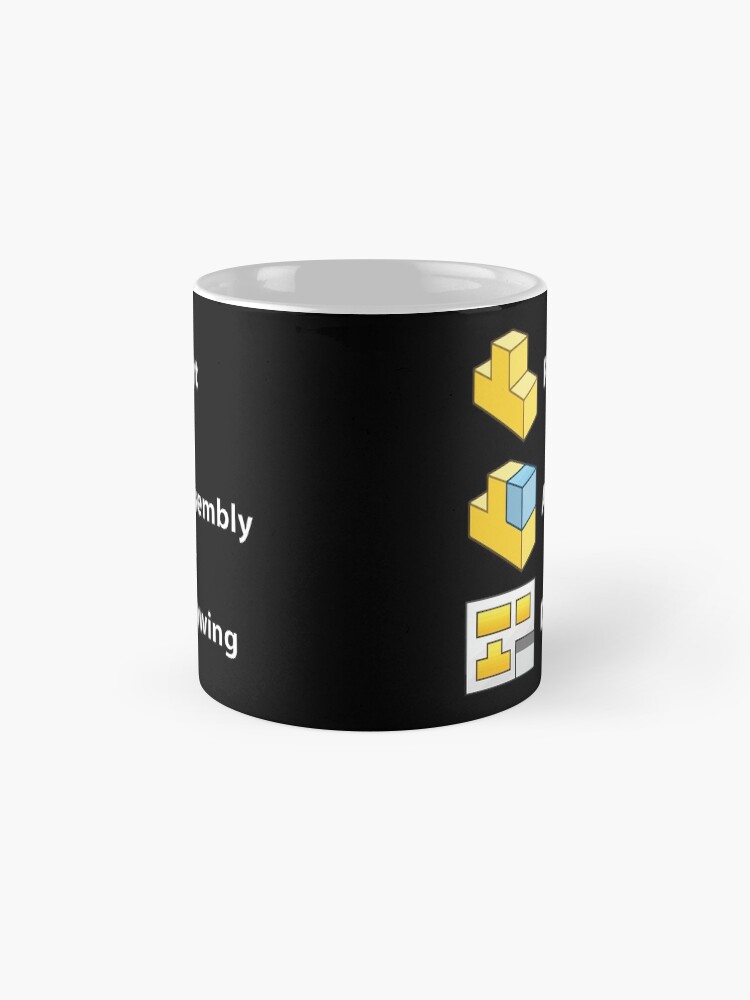 Alternate view of 3D Cad/Cam/Cae Solid Works | Black Version Mug