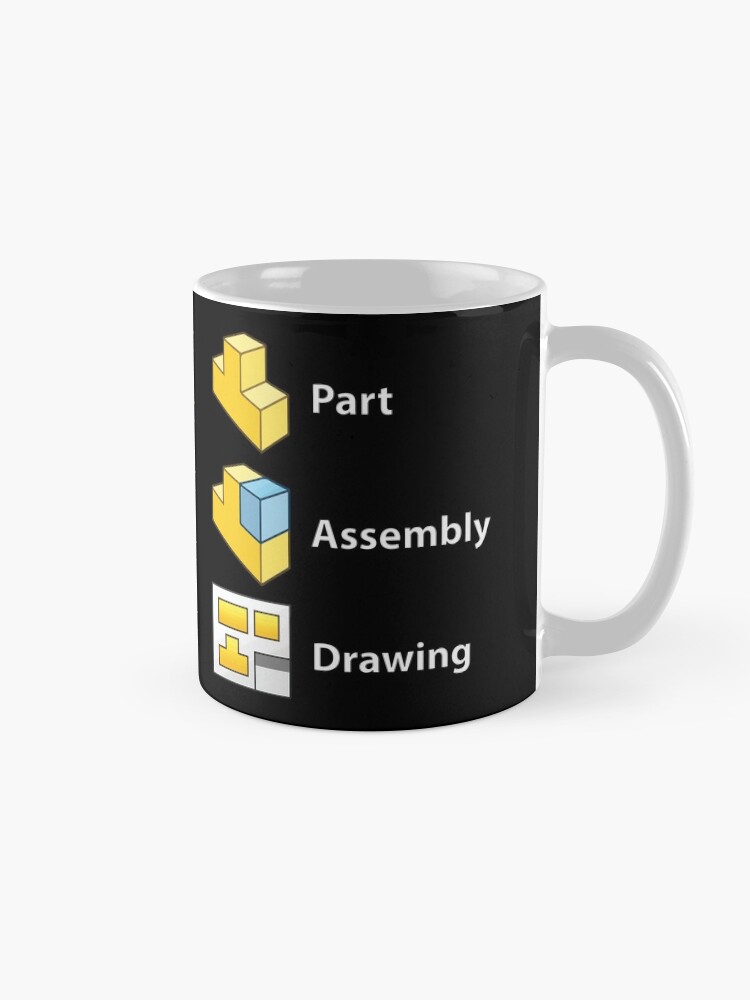 Alternate view of 3D Cad/Cam/Cae Solid Works | Black Version Mug